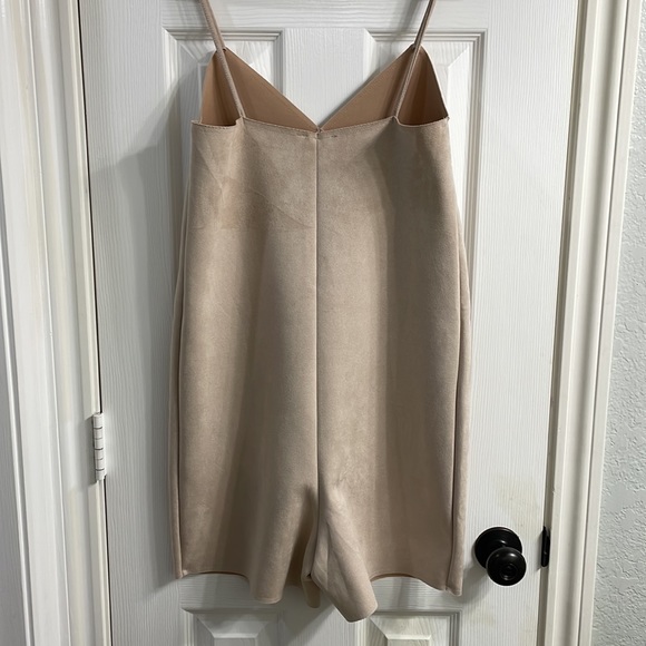 Cream Suede Romper - Picture 2 of 4